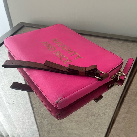 Kate Spade ♠️ Naughty 😈 and Nice 😊 iPad Mini Case Clutch - Picture 3 of 6